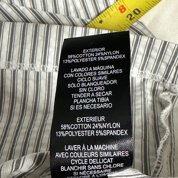 Dress Wing Ruffle Sleeve Pinstripe Crew Neck Zip Stretch Easter Spring Sz 16 - Picture 9 of 14